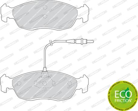 Ferodo FDB876 - Тормозные колодки, дисковые, комплект unicars.by