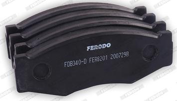 Ferodo FDB340-D - Тормозные колодки, дисковые, комплект unicars.by