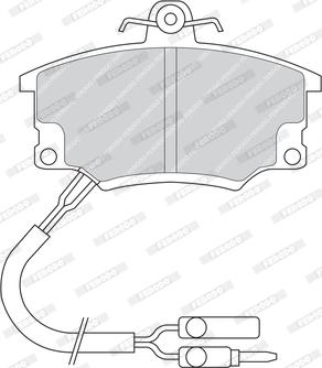 Ferodo FDB350 - Тормозные колодки, дисковые, комплект unicars.by