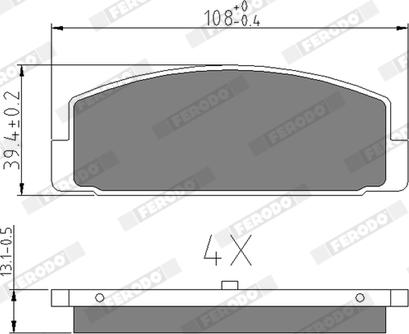 Ferodo FDB372 - Тормозные колодки, дисковые, комплект unicars.by