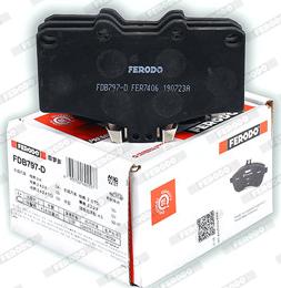 Ferodo FDB797-D - Тормозные колодки, дисковые, комплект unicars.by