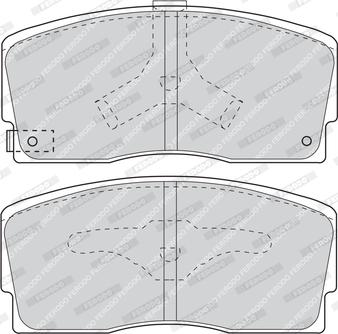 Ferodo FDB718 - Тормозные колодки, дисковые, комплект unicars.by