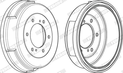 Ferodo FDR329769 - Тормозной барабан unicars.by
