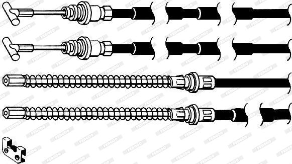 Ferodo FHB432933 - Тросик, cтояночный тормоз unicars.by