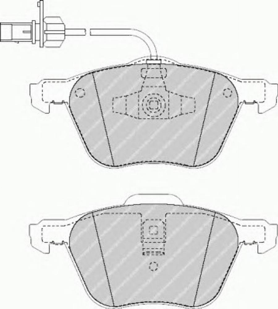 Ferodo FQT1497 - Тормозные колодки, дисковые, комплект unicars.by