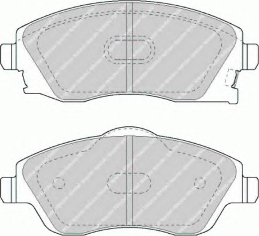 Ferodo FQT1424 - Тормозные колодки, дисковые, комплект unicars.by