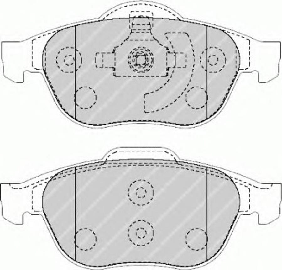 Ferodo FQT1541 - Тормозные колодки, дисковые, комплект unicars.by