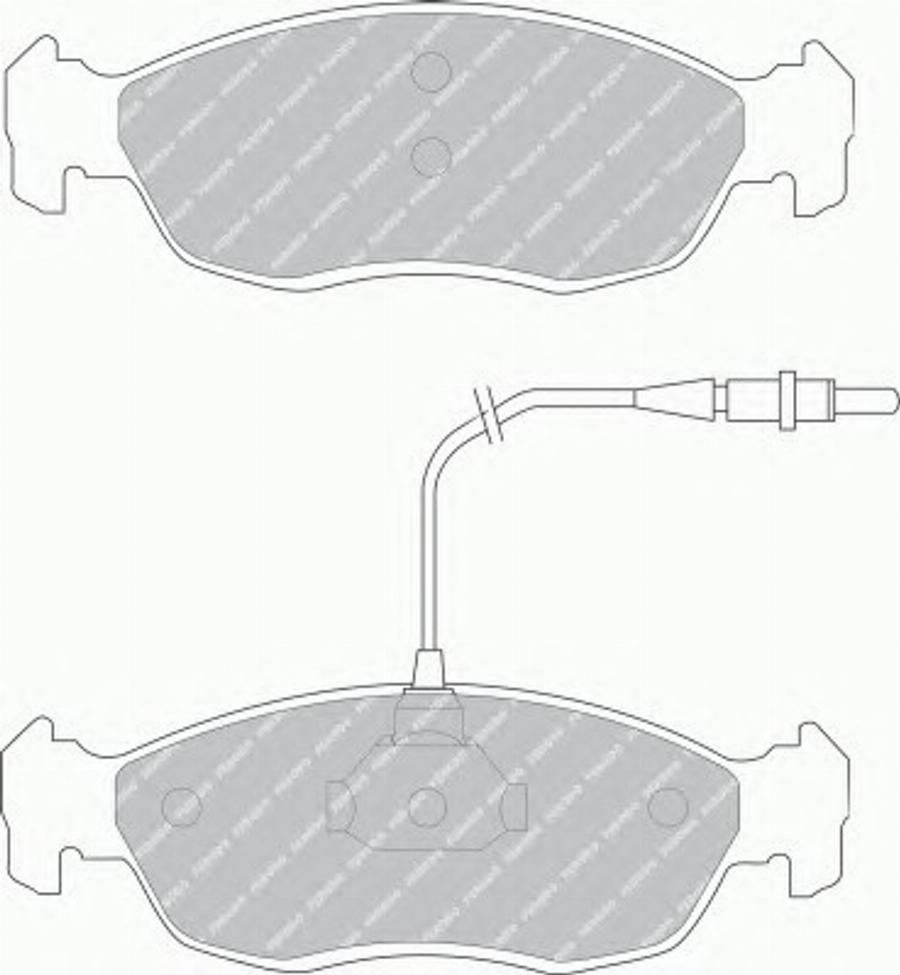 Ferodo FQT876 - Тормозные колодки, дисковые, комплект unicars.by