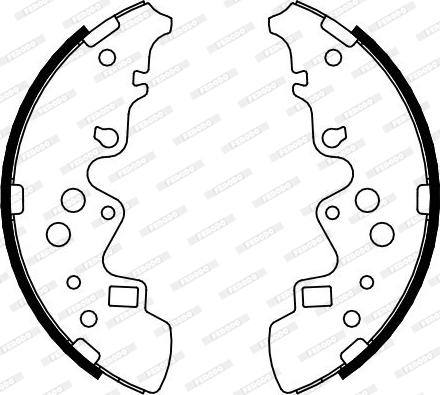 Ferodo FSB4094 - Комплект тормозных колодок, барабанные unicars.by