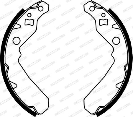 Ferodo FSB4041 - Комплект тормозных колодок, барабанные unicars.by