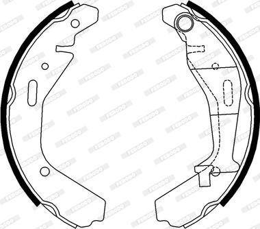 Ferodo FSB4007 - Комплект тормозных колодок, барабанные unicars.by