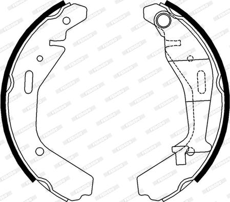 Ferodo FSB4007 - Комплект тормозных колодок, барабанные unicars.by