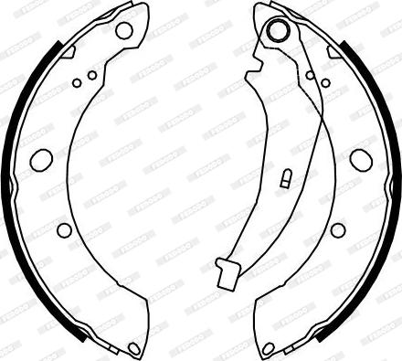 Ferodo FSB4074 - Комплект тормозных колодок, барабанные unicars.by