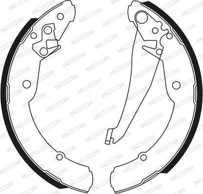 Ferodo FSB549 - Комплект тормозных колодок, барабанные unicars.by