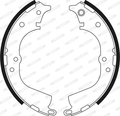 Ferodo FSB563 - Комплект тормозных колодок, барабанные unicars.by