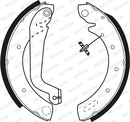 Ferodo FSB517 - Комплект тормозных колодок, барабанные unicars.by