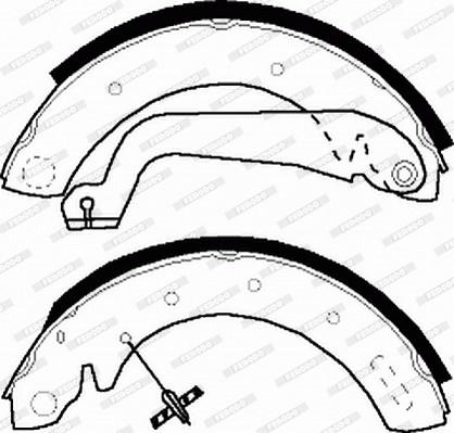 Ferodo FSB517 - Комплект тормозных колодок, барабанные unicars.by