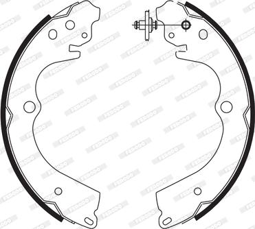 Ferodo FSB629 - Комплект тормозных колодок, барабанные unicars.by