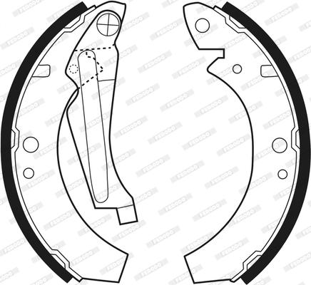 Ferodo FSB37 - Комплект тормозных колодок, барабанные unicars.by