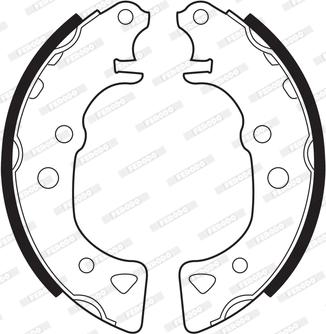Ferodo FSB232 - Комплект тормозных колодок, барабанные unicars.by