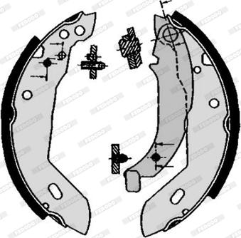 Ferodo FSB225 - Комплект тормозных колодок, барабанные unicars.by