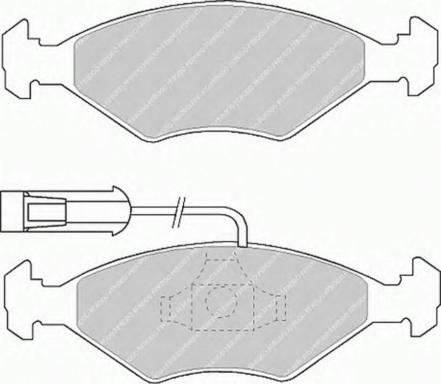 Ferodo FSL912 - Тормозные колодки, дисковые, комплект unicars.by