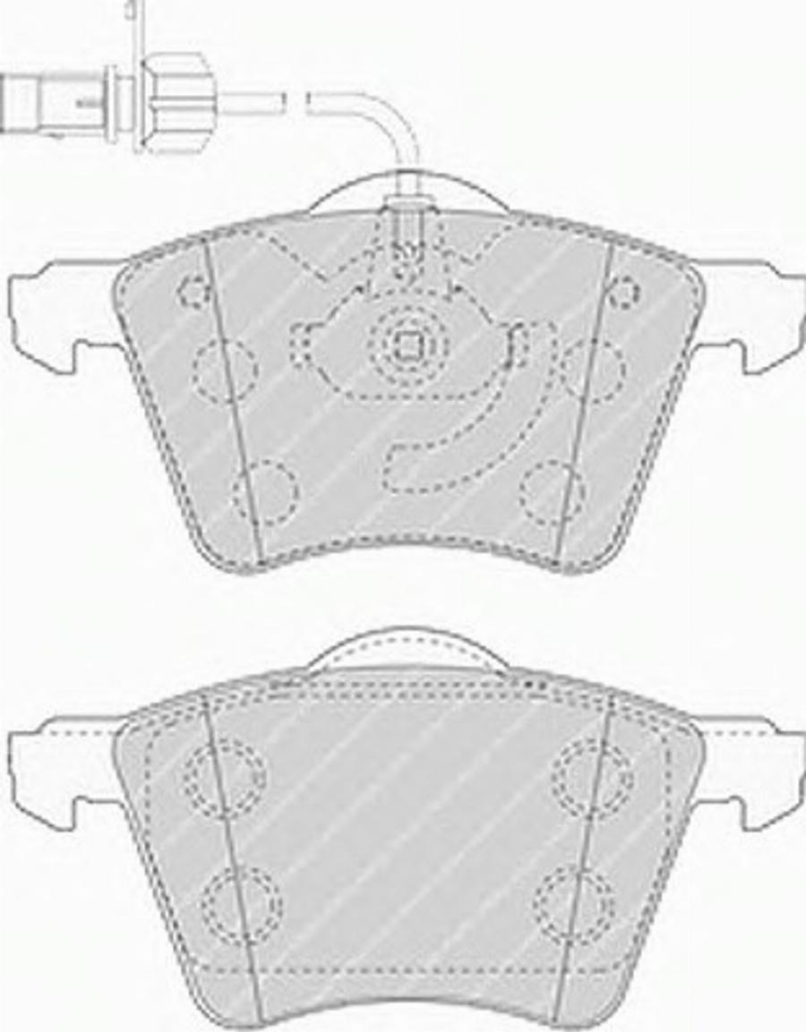 Ferodo FSL1484 - Тормозные колодки, дисковые, комплект unicars.by