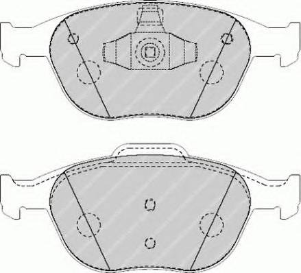 Ferodo FSL1568 - Тормозные колодки, дисковые, комплект unicars.by