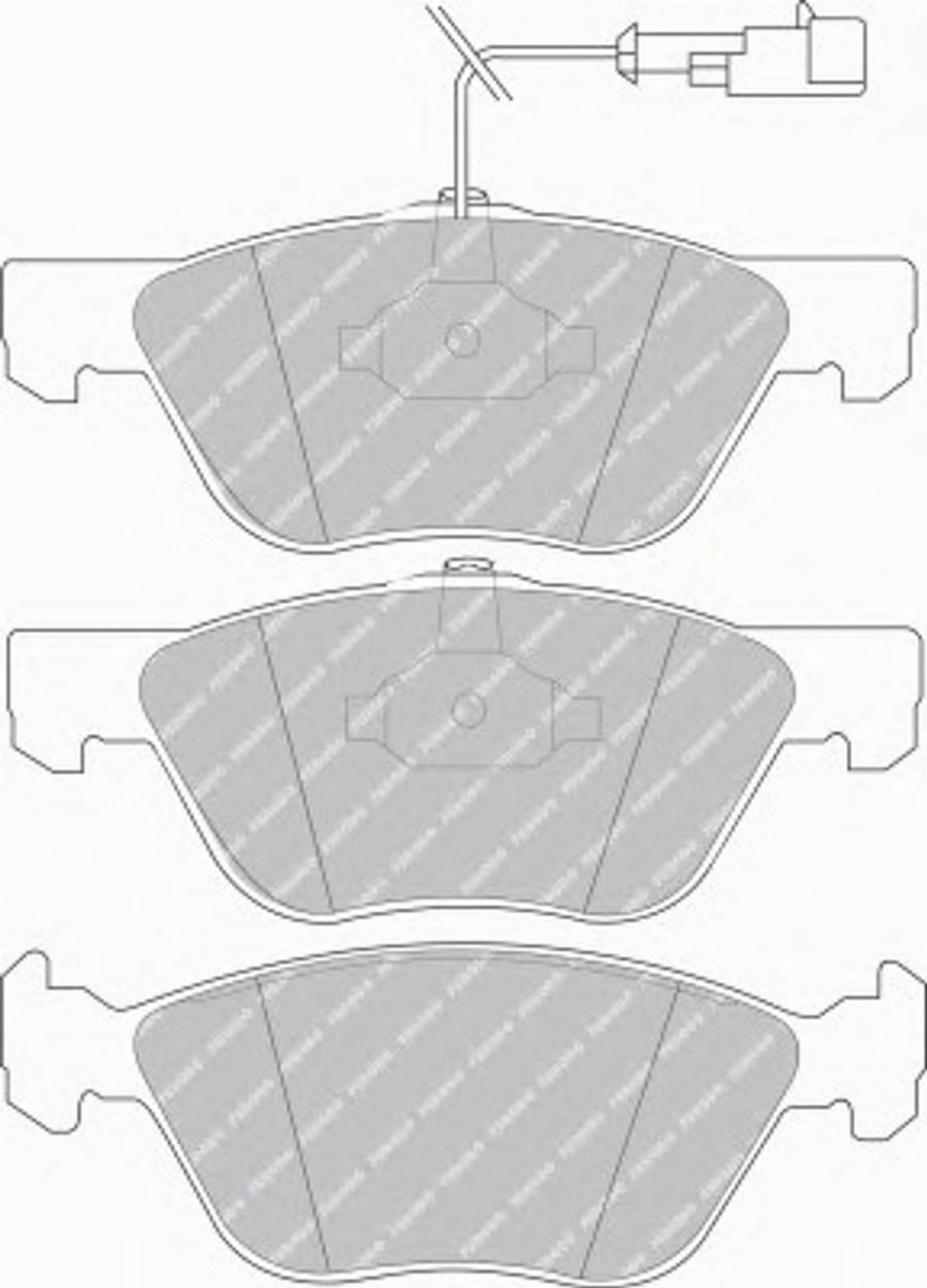 Ferodo FSL1052 - Тормозные колодки, дисковые, комплект unicars.by