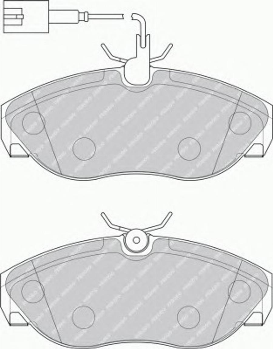 Ferodo FSL1396 - Тормозные колодки, дисковые, комплект unicars.by