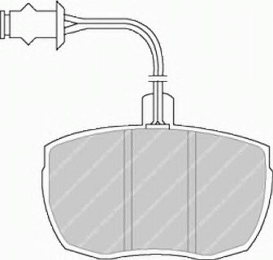 Ferodo FSL841 - Тормозные колодки, дисковые, комплект unicars.by