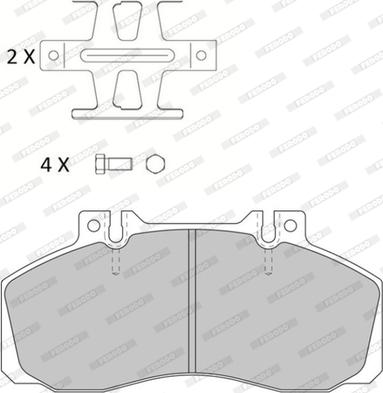 Ferodo FVR1522B - Тормозные колодки, дисковые, комплект unicars.by