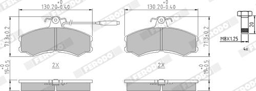 Ferodo FVR287 - Тормозные колодки, дисковые, комплект unicars.by