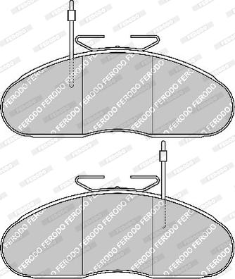 Ferodo FVR792 - Тормозные колодки, дисковые, комплект unicars.by