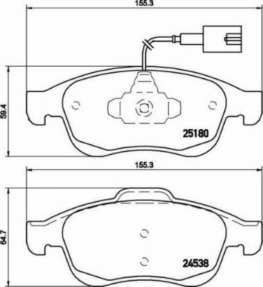 FIAT 77365355 - Тормозные колодки, дисковые, комплект unicars.by