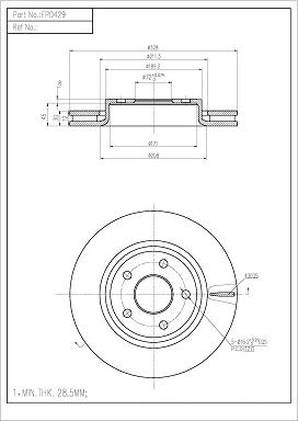 FI.BA FBD429 - Тормозной диск unicars.by