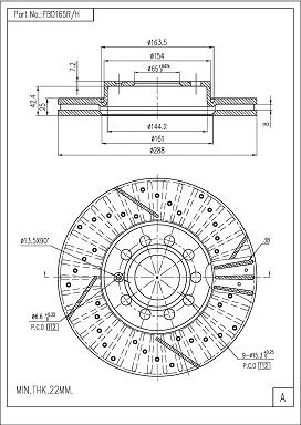 FI.BA FBD165R/H - Тормозной диск unicars.by