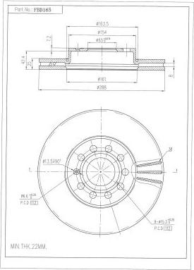 FI.BA FBD165 - Тормозной диск unicars.by