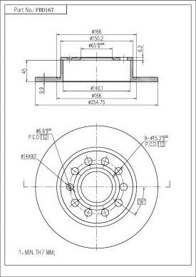 FI.BA FBD167 - Тормозной диск unicars.by