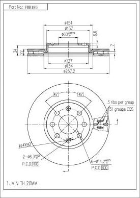 FI.BA FBD183 - Тормозной диск unicars.by