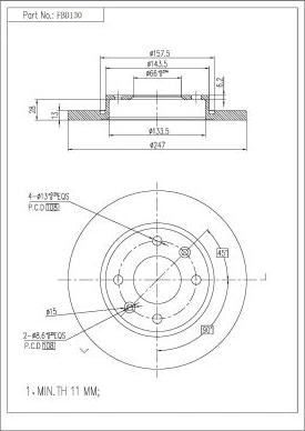 FI.BA FBD130 - Тормозной диск unicars.by