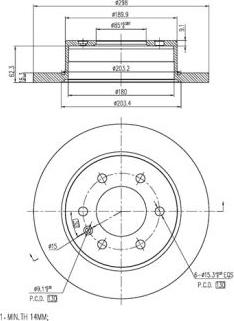 FI.BA FBD268 - Тормозной диск unicars.by