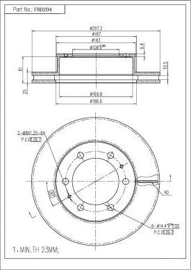 FI.BA FBD204 - Тормозной диск unicars.by