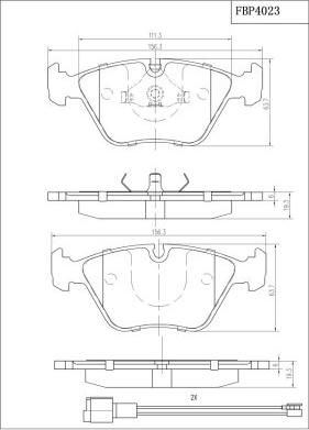 FI.BA FBP4023 - Тормозные колодки, дисковые, комплект unicars.by