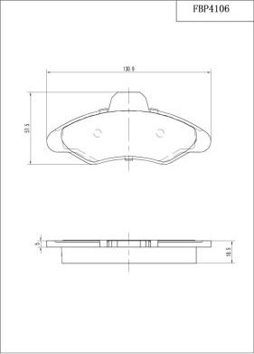 FI.BA FBP4106 - Тормозные колодки, дисковые, комплект unicars.by