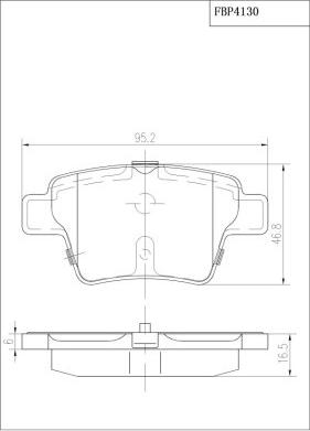 FI.BA FBP4130 - Тормозные колодки, дисковые, комплект unicars.by