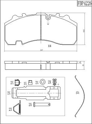 FTE BL2231A1 - Тормозные колодки, дисковые, комплект unicars.by