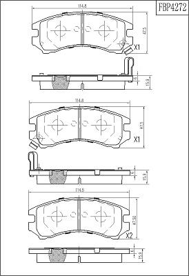 FI.BA FBP4272 - Тормозные колодки, дисковые, комплект unicars.by