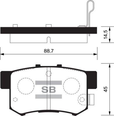 4U Autoparts 22335HN - Тормозные колодки, дисковые, комплект unicars.by