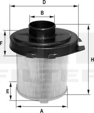 FIL Filter HP 2569 - Воздушный фильтр, двигатель unicars.by